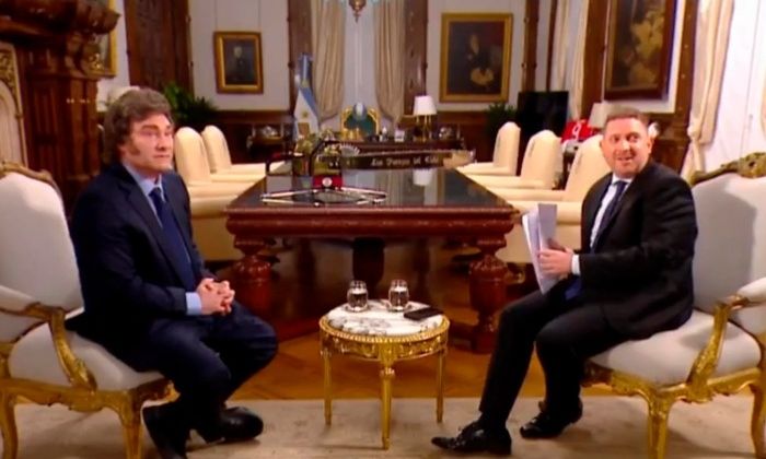 Reportaje de Viale a Milei: preguntas arregladas, recorte y edición a conveniencia del Presidente